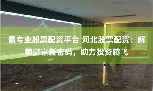 最专业股票配资平台 河北股票配资：解锁财富新密码，助力投资腾飞
